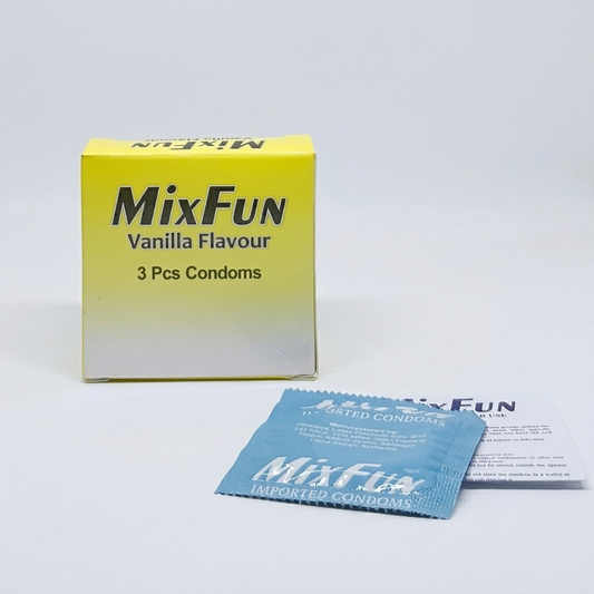 MixFun Vanilla Flavour Condoms – Pack of 3