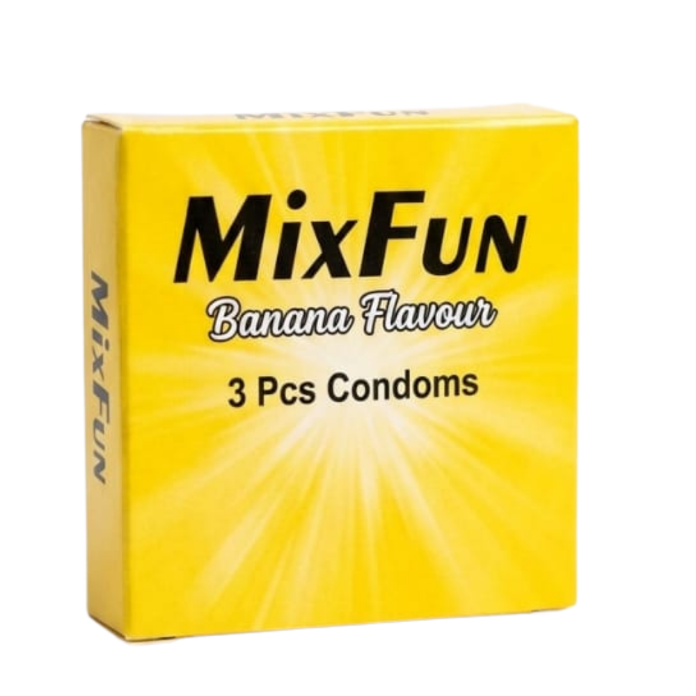 MixFun Banana Flavour Condoms – Pack of 3