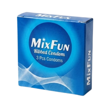 MixFun Ribbed Condoms– Pack of 3