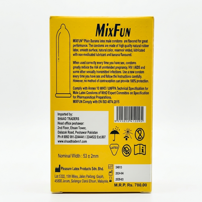 MixFun Banana Flavour Condoms – Pack of 12
