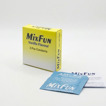 MixFun Vanilla Flavour Condoms – Pack of 3