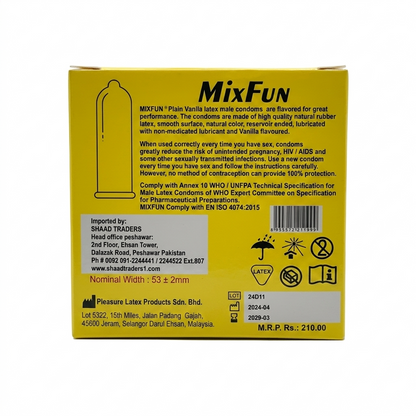 MixFun Vanilla Flavour Condoms – Pack of 3